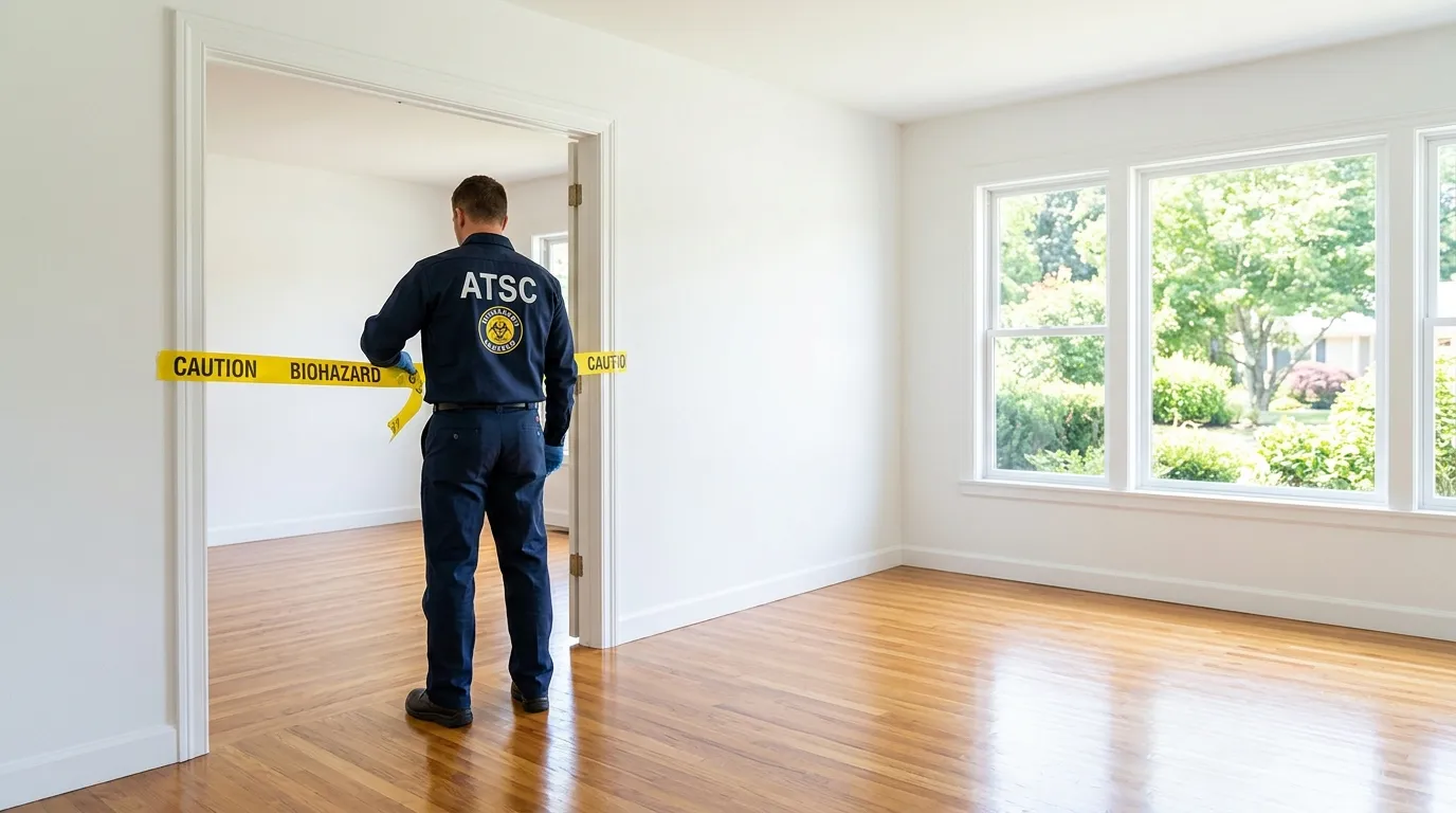 Certified biohazard cleanup crew performing Decomposition Cleanup in Cedar Hills